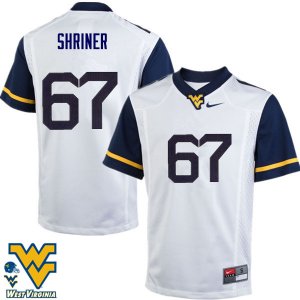 Men's West Virginia Mountaineers NCAA #67 Alec Shriner White Authentic Nike Stitched College Football Jersey BP15C02JZ